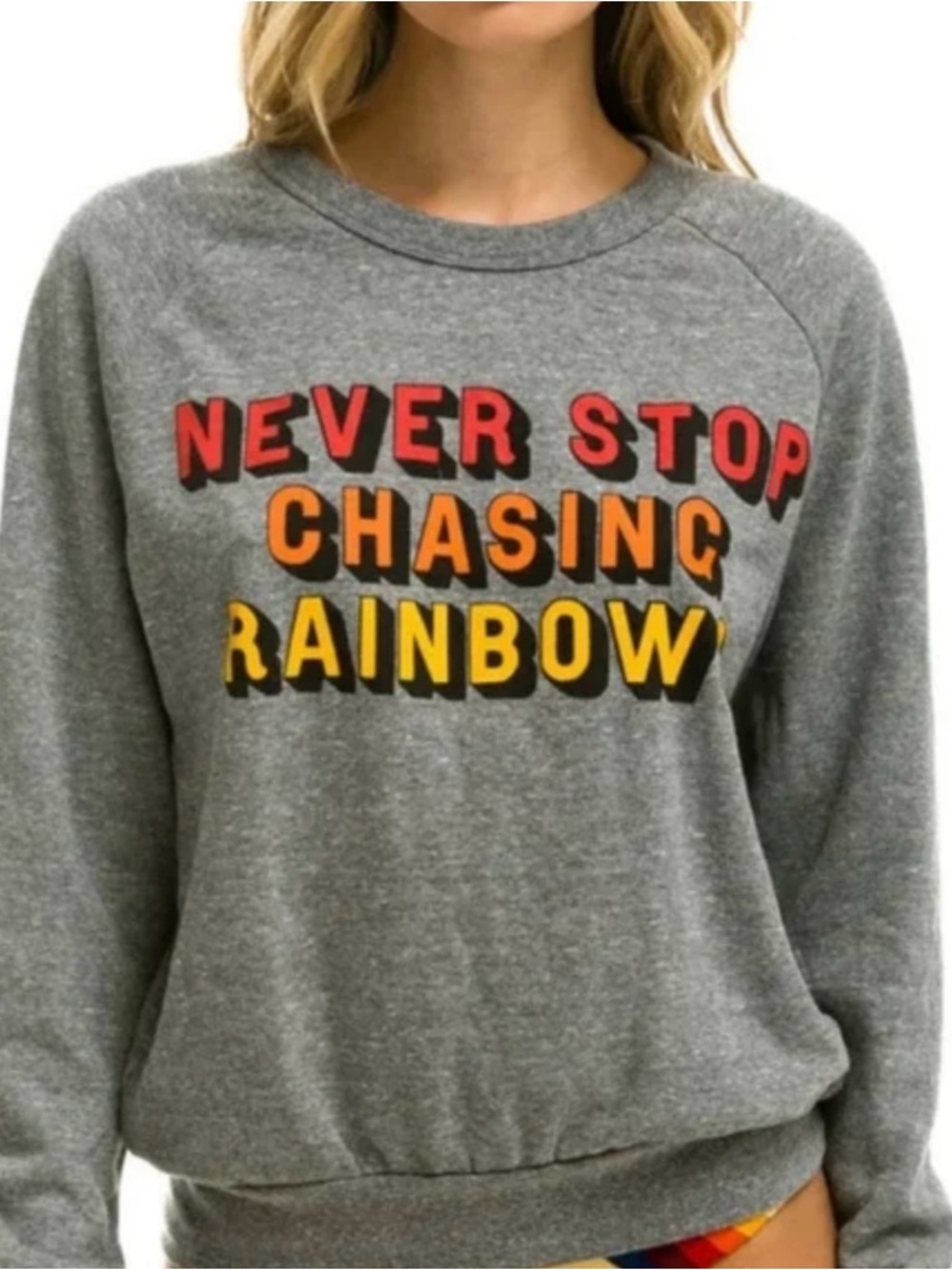 Aviator Nation | 'Never Stop Chasing Rainbow' Graphic Sweatshirt